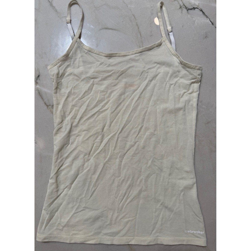 Icebreaker Merino 150 Wool Camisole Tank Cream Adjustable Straps Women Small 148